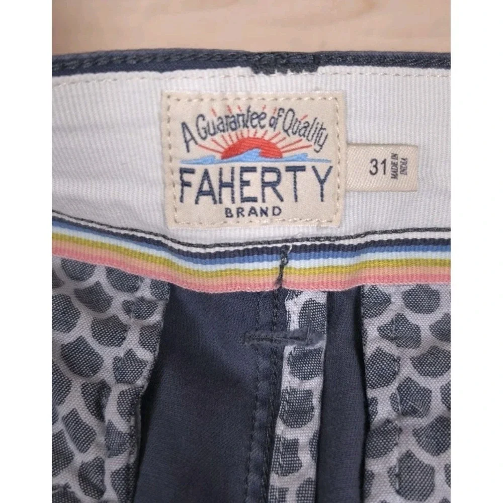 Faherty Shorts Mens Size 31 Blue Golf  Chino Cotton